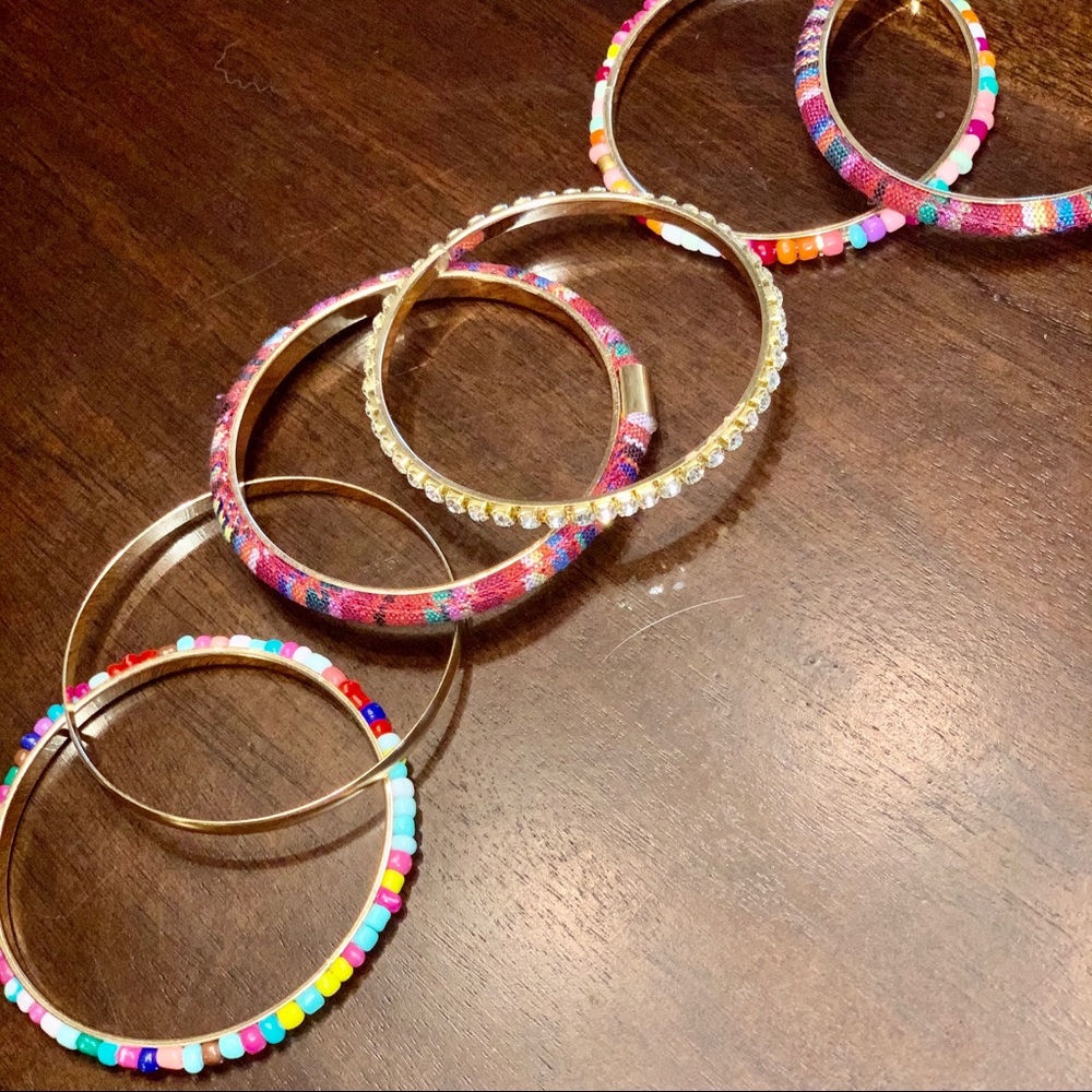 Multi Colored Gold Plated Bangle Set - image 8